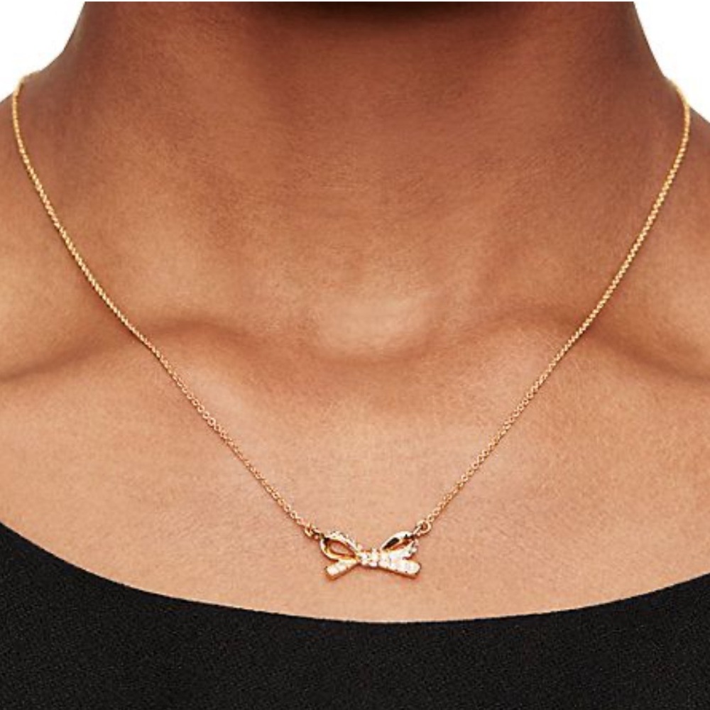 kate spade ♠️ mini bow rhinestone necklace